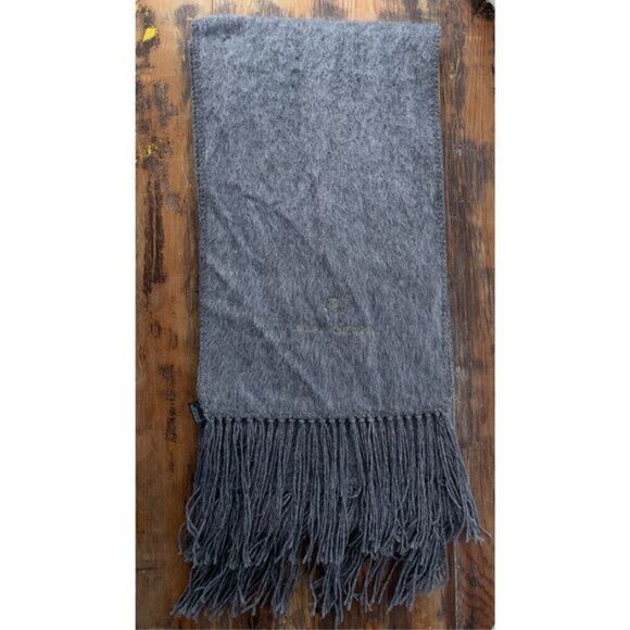 Alpaca Camargo Women's Scarf With Fringe Black‎ - Picture 1 of 6